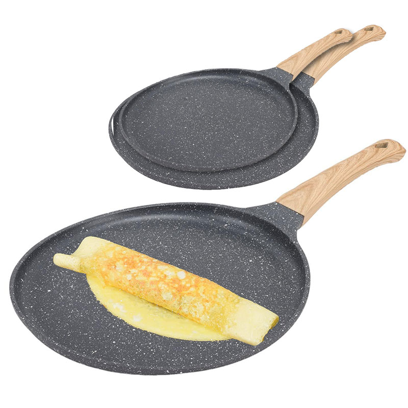 Mini Pancake Griddle - セラミックコーティング卵焼きグリドルパン 20/24/28cm ノンスティッククレープパン ピザフライパン オムレツステーキ調理用パン キッチン用品