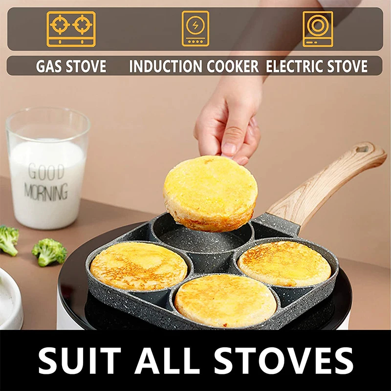 パンケーキエッグフライパン 4カップ オムレツポーチドエッグ - Mini Pancake Griddle のレビューと価格