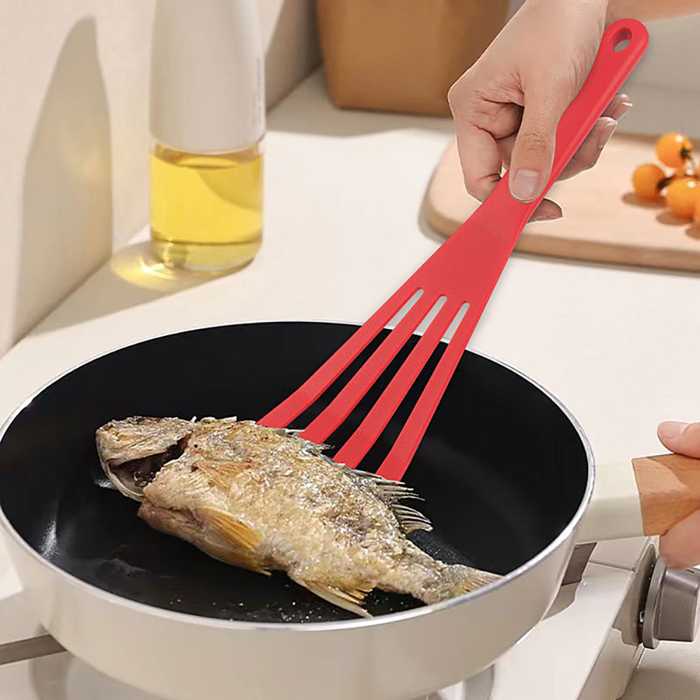 1PC シリコーン傾斜排水シャベル魚を揚げるための家庭用ノン - Okonomiyaki Spatula のレビューと価格