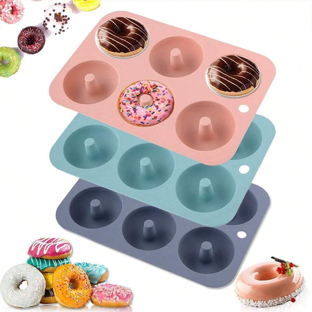 新しいシリコン製ドーナツ型、耐熱性、ノンスティック加工、柔軟 - Donut Mold Silicone のレビューと価格
