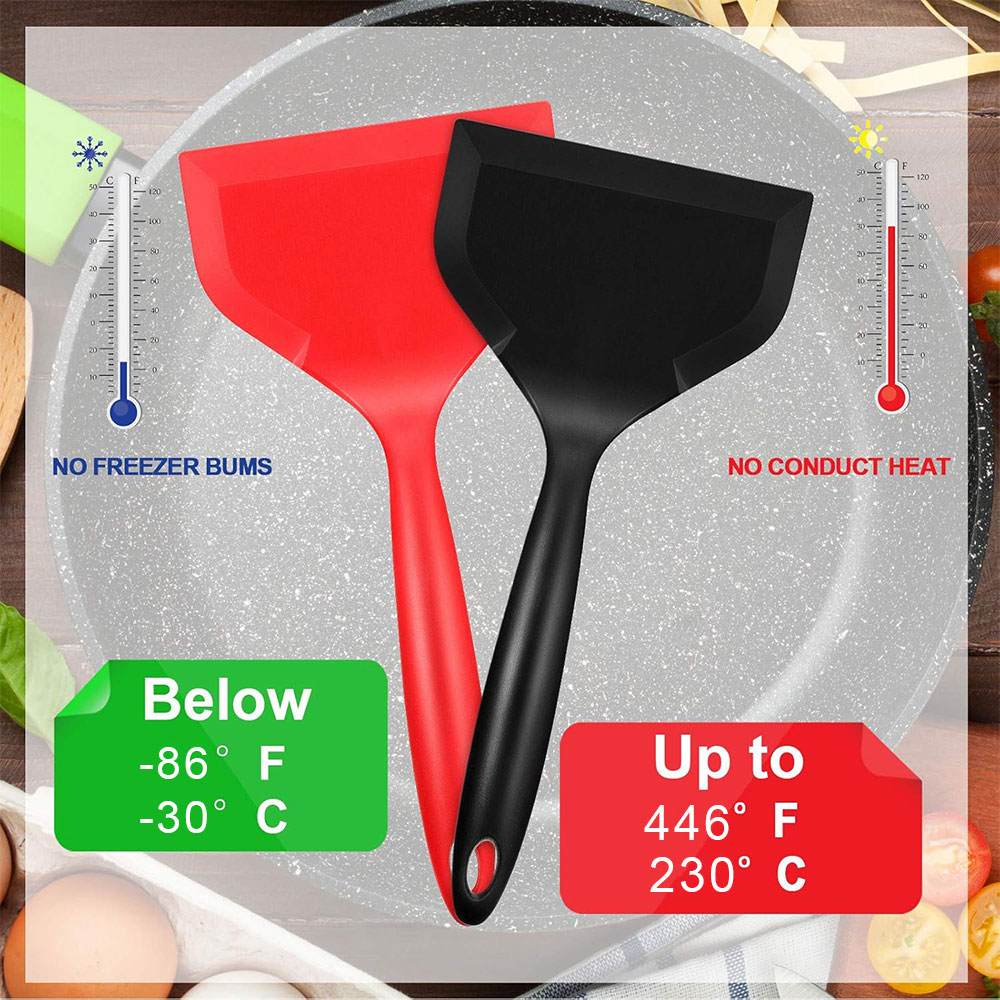 レッド BK ノンスティックシリコンターナースパチュラ耐熱調 - Okonomiyaki Spatula のレビューと価格