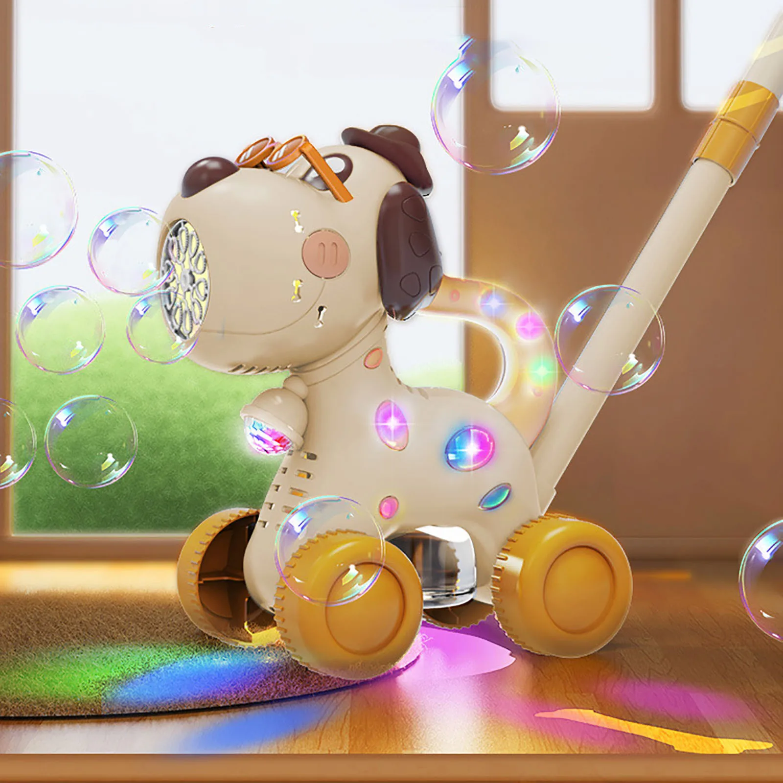 犬型バブルウォーカーおもちゃ 屋外用 自動ポンペロス バブル - Hot Dog Press のレビューと価格