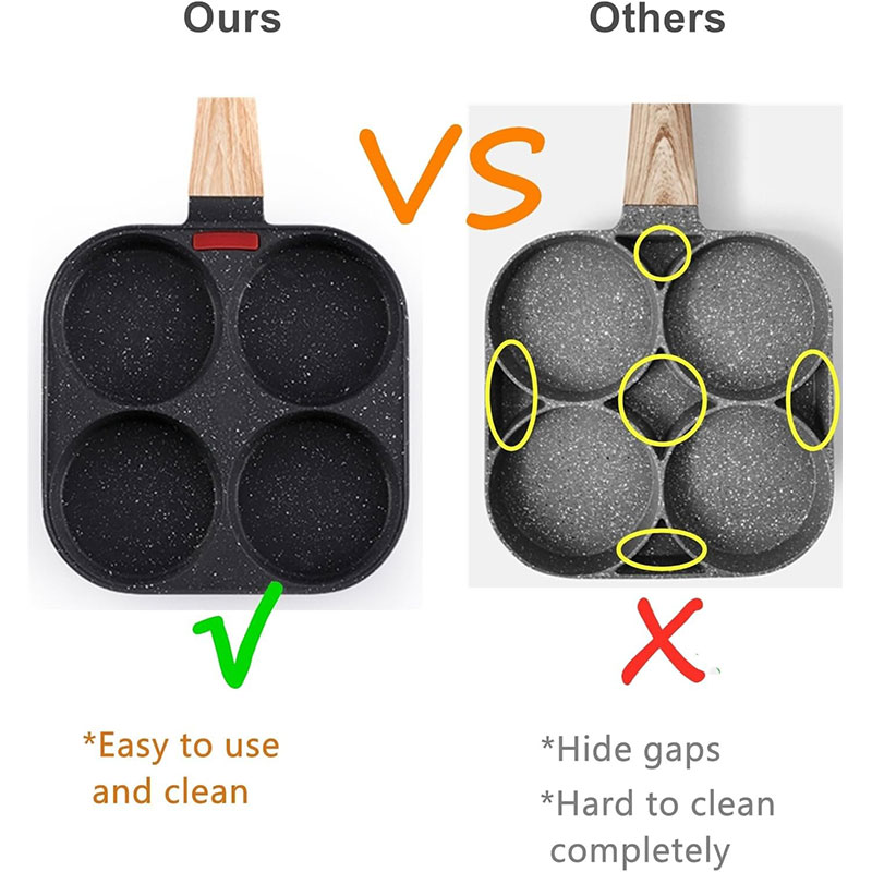 深型卵焼きフライパン 蓋付き 4カップ ノンスティック グラ - Mini Pancake Griddle のレビューと価格