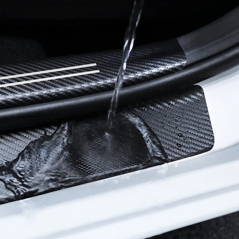 1/4/5個入り 車のドアシルスカッフプレート装飾 カーボン - Crepe Pan Carbon のレビューと価格