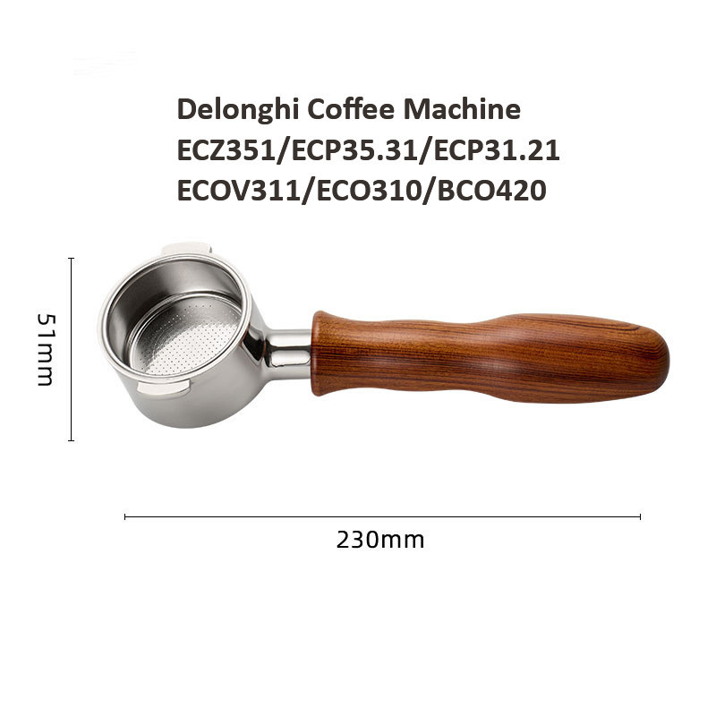 51mm 304 ステンレススチール製ボトムレスコーヒーポル - Delonghi Espresso Ecp3420 のレビューと価格